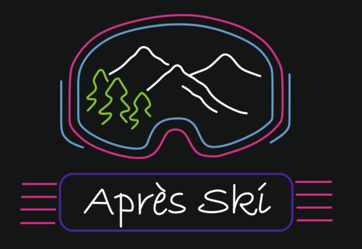 Apres ski - ski goggles, LED Neon Sign, Wall Decor, Wall Sign, Store decor, Ski store decor