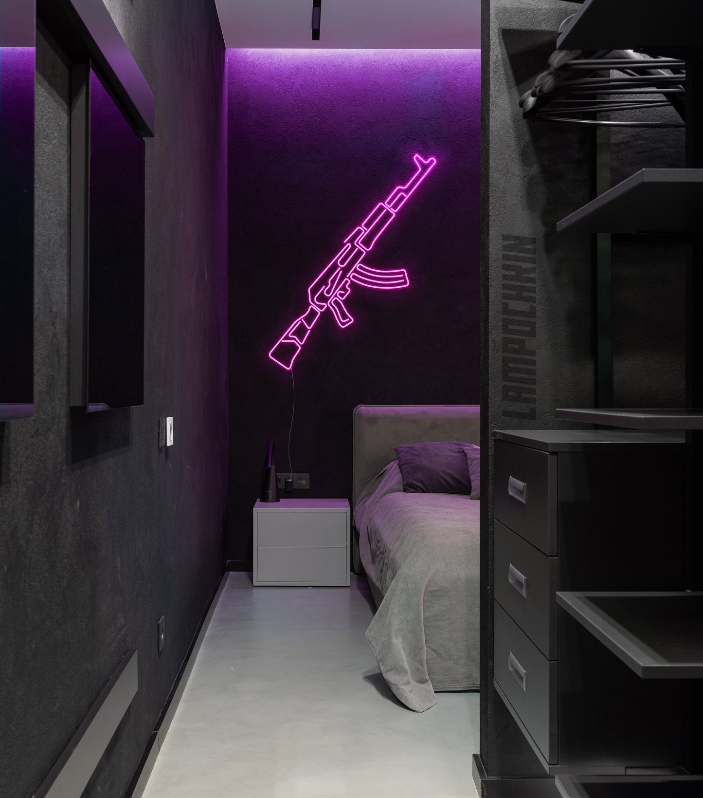 AK47 2.0 - LED Neon Sign,AK74 , Room decor, Wall Decor, Custom Sign, Neon For Home