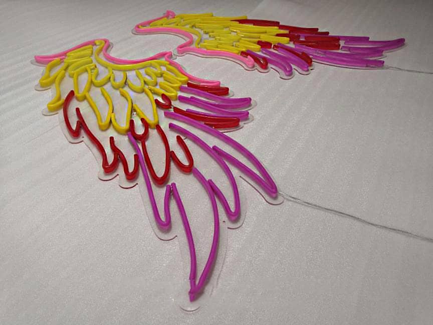 Angel wings -  neon sign, Sign, Wall Decor, Wall Sign, Neon Lights,gesture
